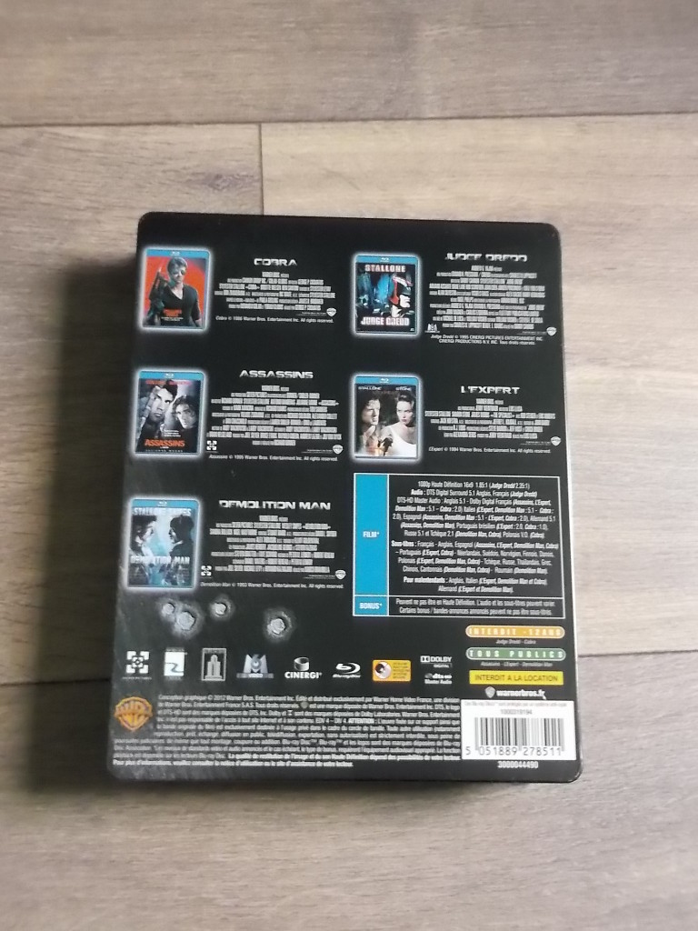Ultra Stallone - Coffret 5 Blu-ray - Cobra, Demolition Man, Assassins, L'Expert, Judge Dredd (2)